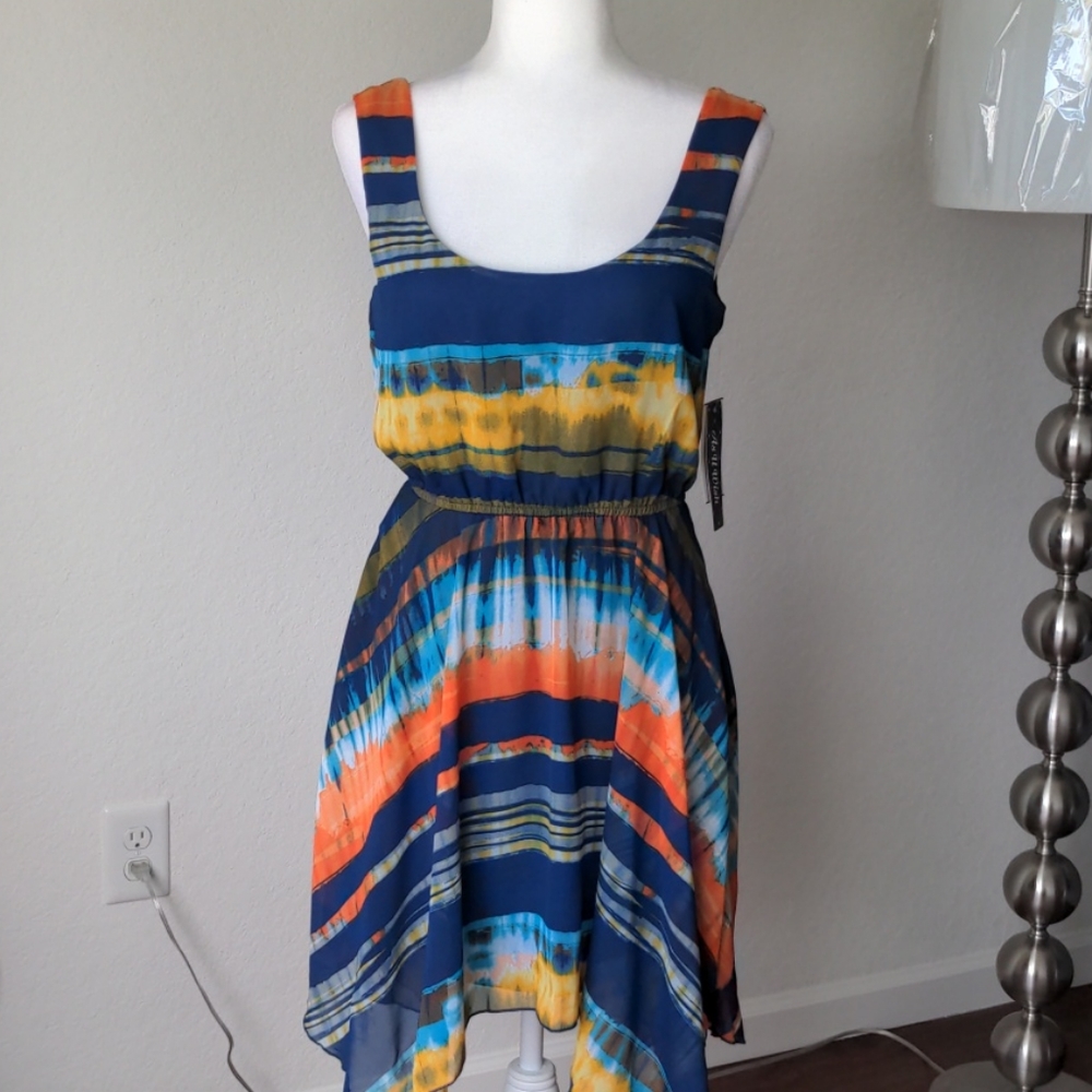 Multicolor Handkerchief Style Dress